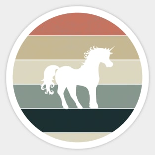 Retro style Vintage Unicorn Sticker